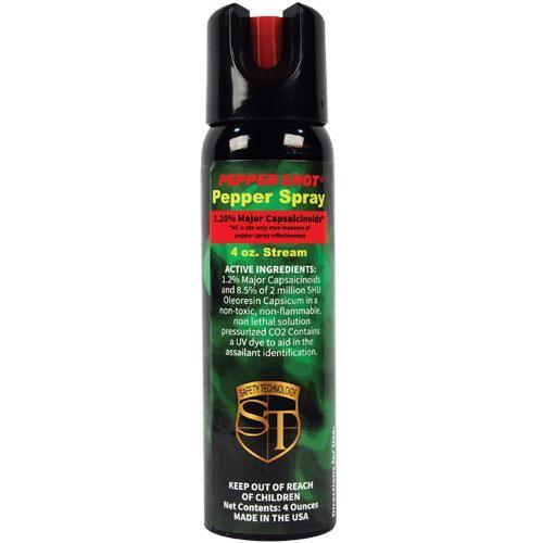 Pepper Shot Pepper Spray Stream - 4 oz (1.2% MC) - Guardian Self Defense