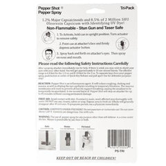 Pepper Shot Pepper Spray Tri-Pack - (1.2% MC)