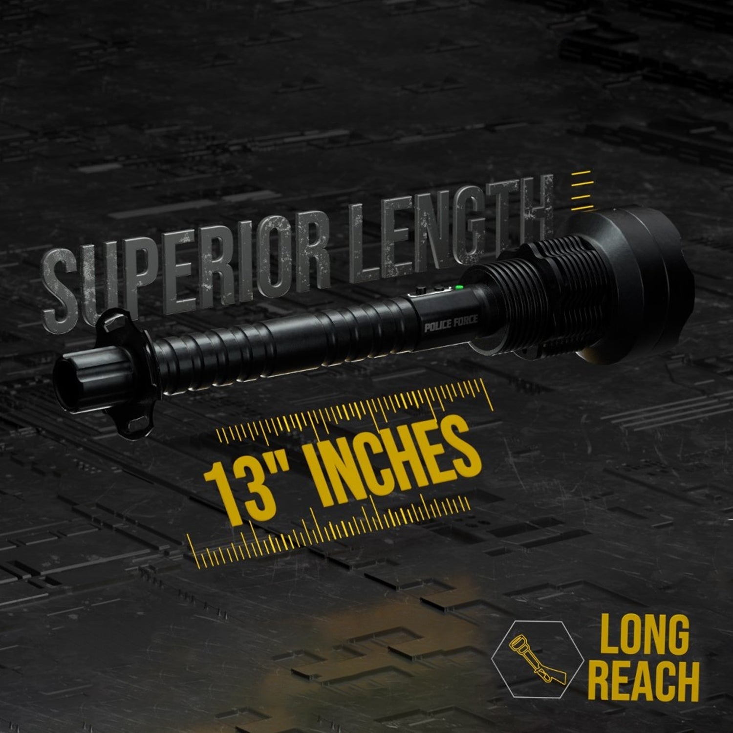 Police Force Tactical Torch Stun Flashlight 17,000,000