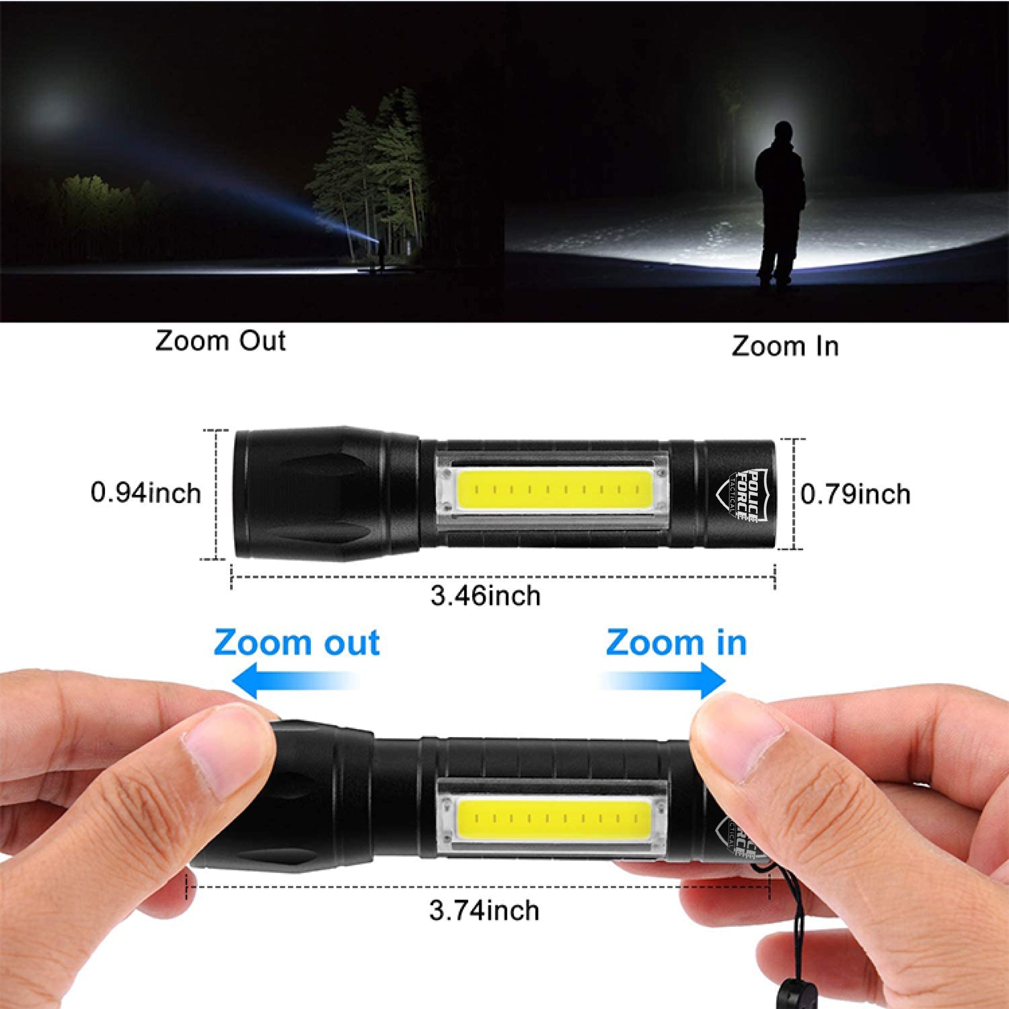 Tactical XPE/COB Mini Flashlight – Guardian Self Defense
