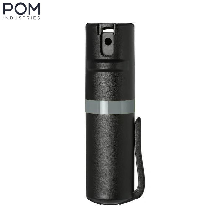 POM Clip Pepper Spray - Black & Grey (1.40% MC)