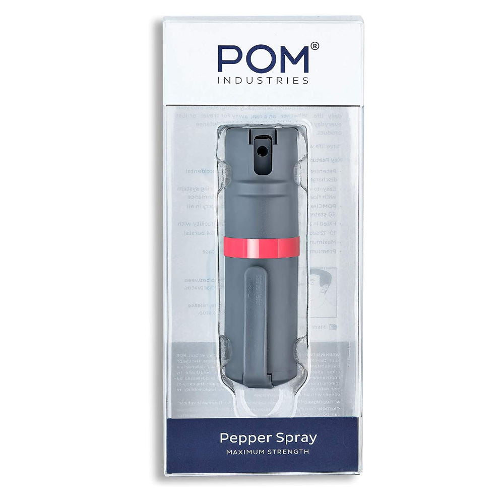 POM Clip Pepper Spray - Grey & Coral (1.40% MC) – Guardian Self Defense