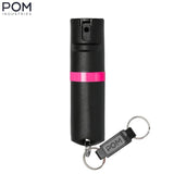 POM Keychain Pepper Spray - Black & Pink (1.40% MC)