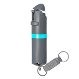POM Keychain Pepper Spray - Grey & Aqua (1.40% MC)