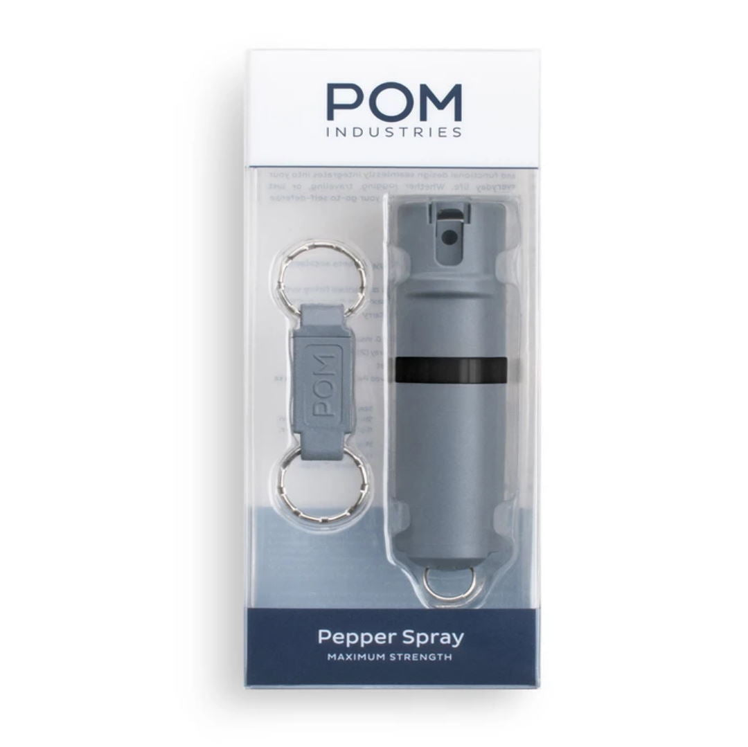 POM Keychain Pepper Spray - Grey & Black (1.40% MC)