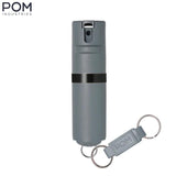 POM Keychain Pepper Spray - Grey & Black (1.40% MC)