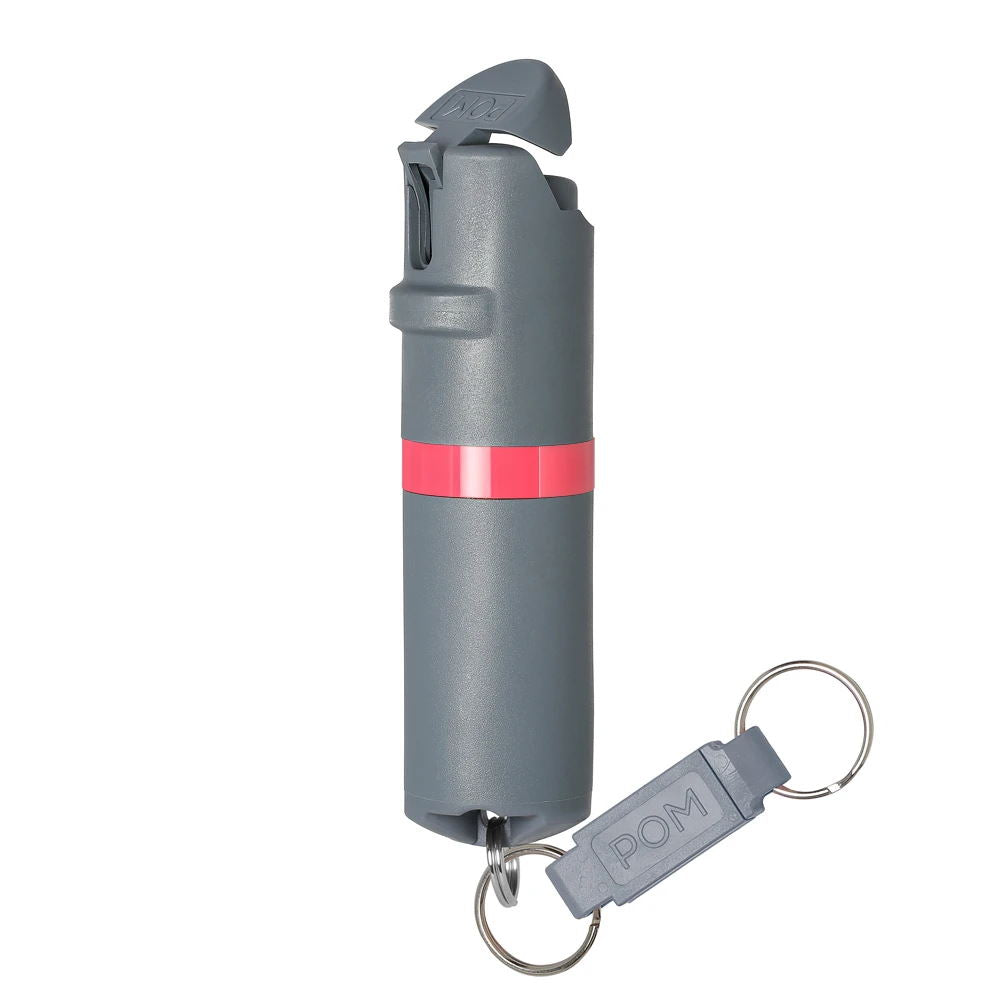 POM Keychain Pepper Spray - Grey & Coral (1.40% MC)