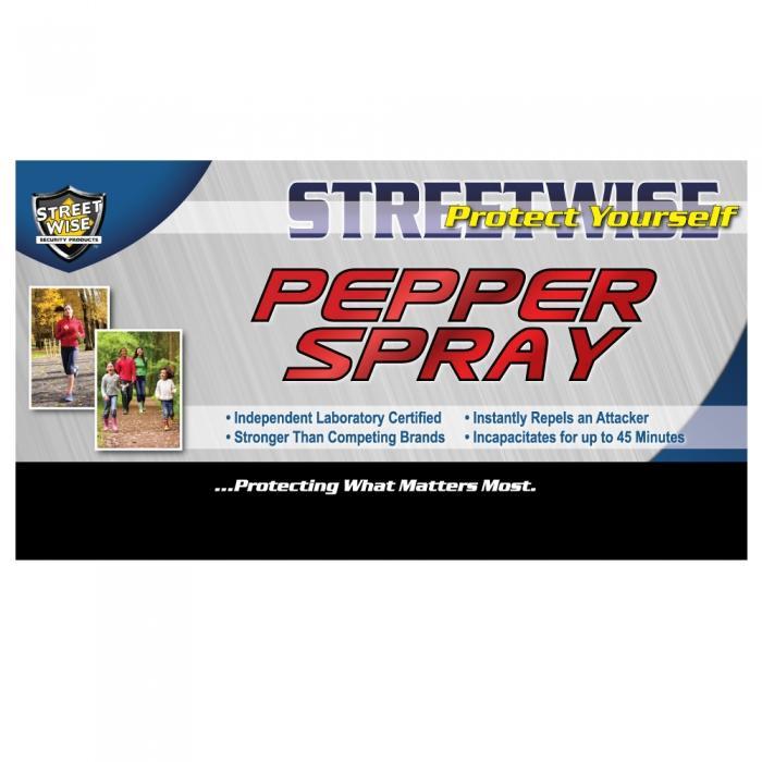 Streetwise 18 Pepper Spray Color Sign
