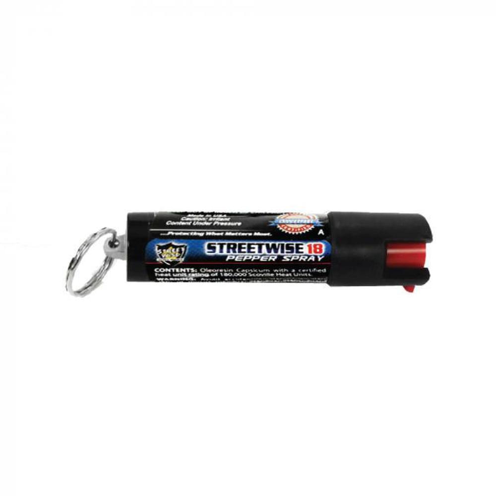 Streetwise 18 Pepper Spray Safety Lock Key Ring - .5 oz (1.19% MC)