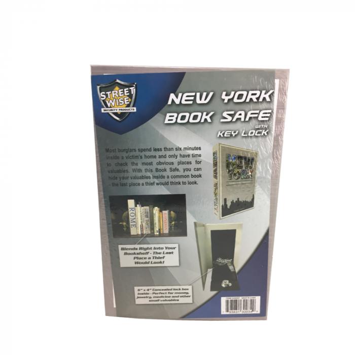 Streetwise New York Book Safe with Key