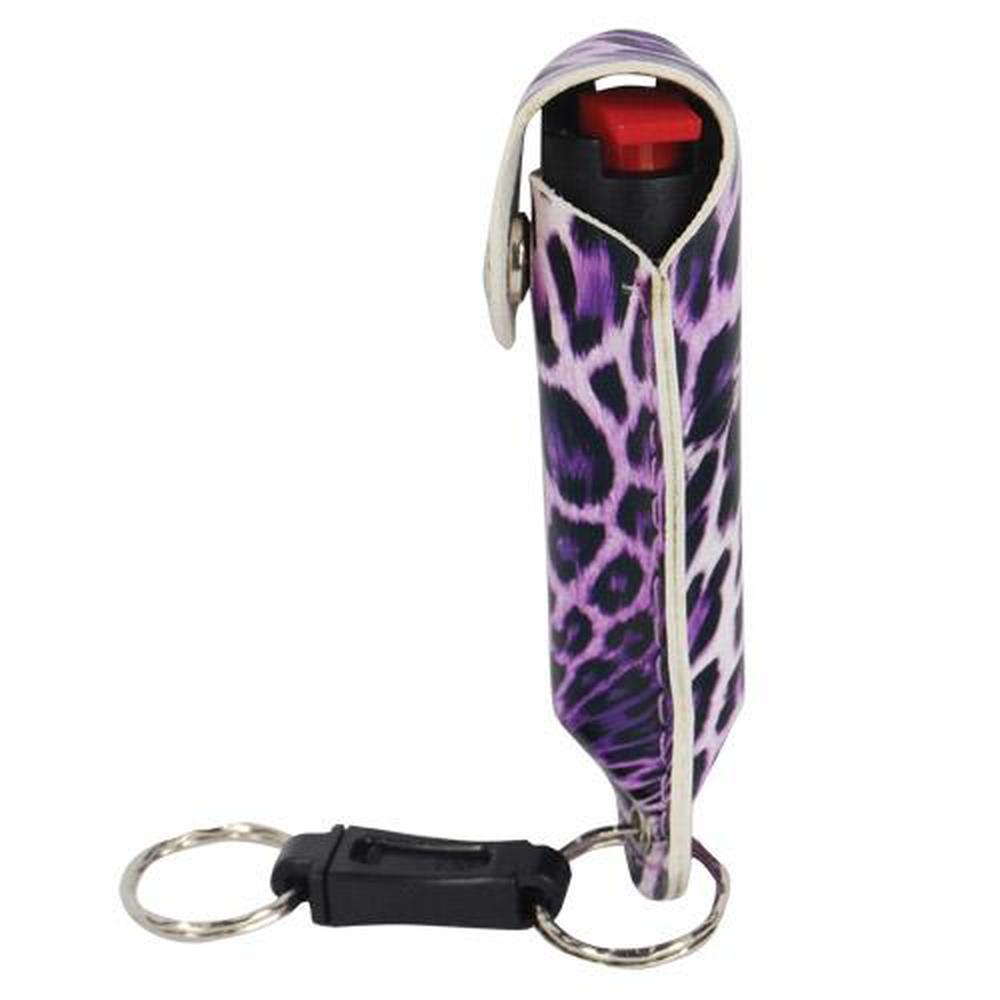 Wildfire Pepper Spray Fashion Leatherette Keychain Holster - .5 oz (1.4% MC)