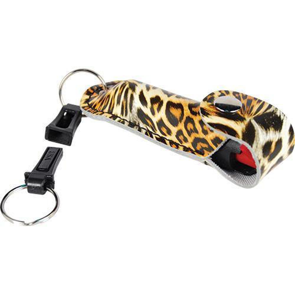 Wildfire Pepper Spray Fashion Leatherette Keychain Holster - .5 oz (1.4% MC)