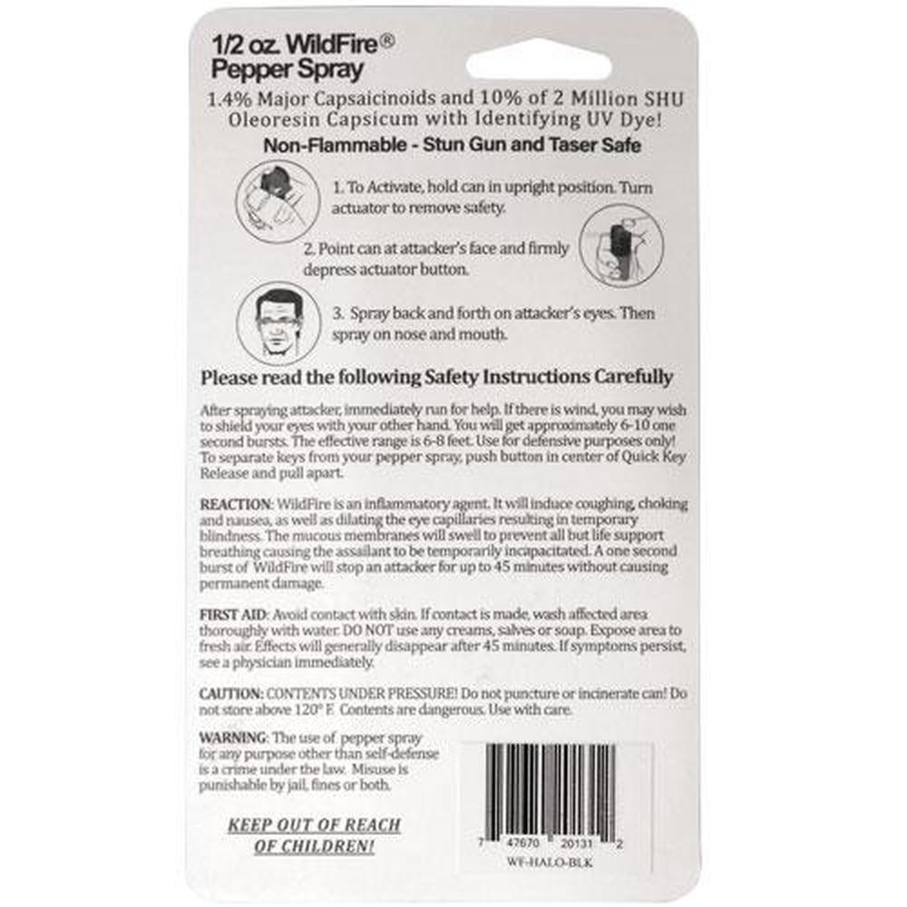 WildFire Pepper Spray Halo Keychain Holster - .5 oz (1.4% MC)
