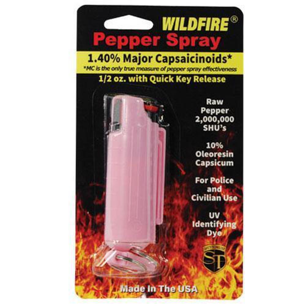 Wildfire Pepper Spray Hard Case Quick Release Keychain - .5 oz (1.4% MC)