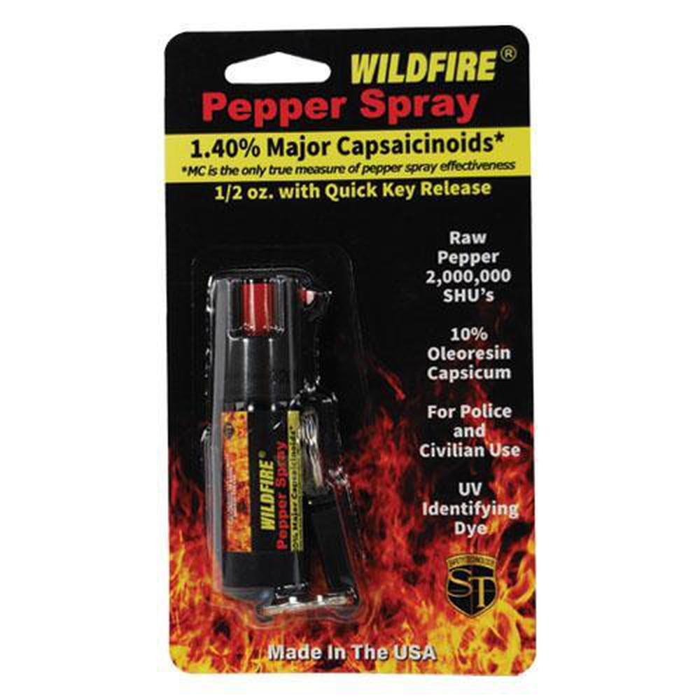 Wildfire Pepper Spray Quick Release Keychain - .5 oz (1.4% MC)