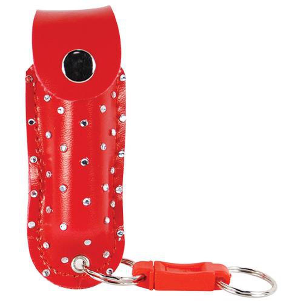 Wildfire Pepper Spray Rhinestone Keychain Soft Case - .5 oz (1.4% MC) - Guardian Self Defense