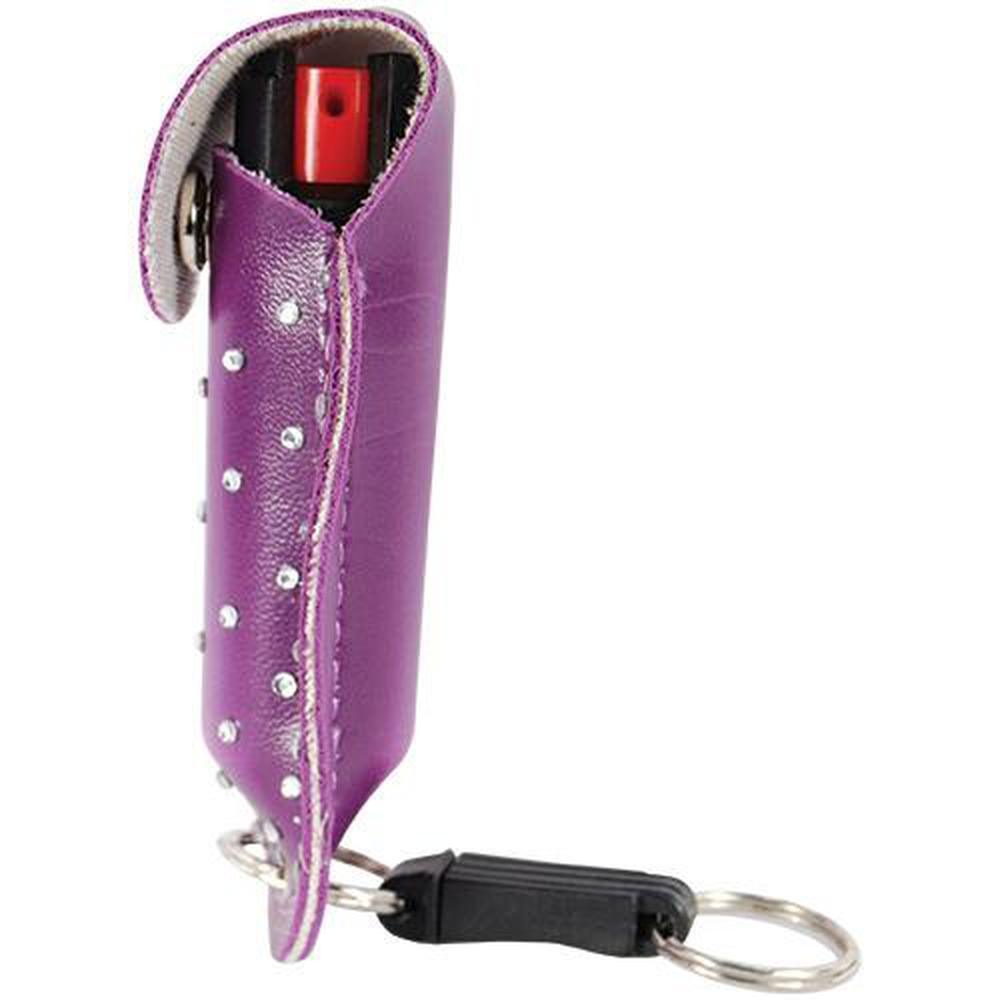 Wildfire Pepper Spray Rhinestone Keychain Soft Case - .5 oz (1.4% MC) - Guardian Self Defense