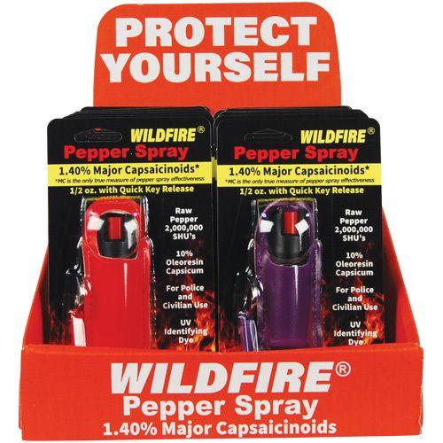 Wildfire Wholesale Pepper Spray Halo Keychain Holster - Case of 12 (1.4% MC)