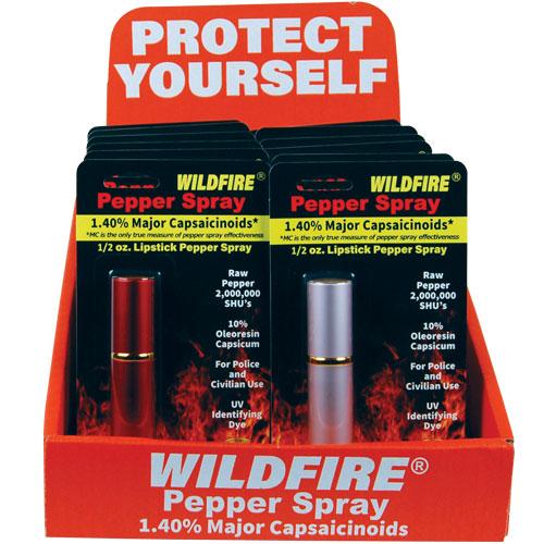 Wildfire Wholesale Pepper Spray Disguised Lipstick - Case of 12 (1.4% MC)